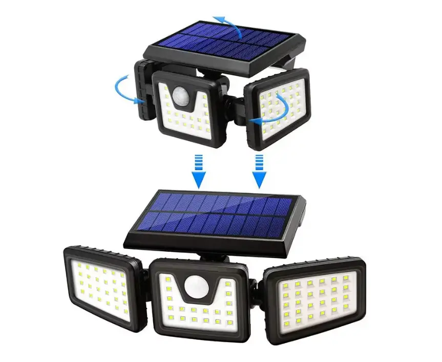 lampi solare cu senzor de miscare cu pozitii ajustabile