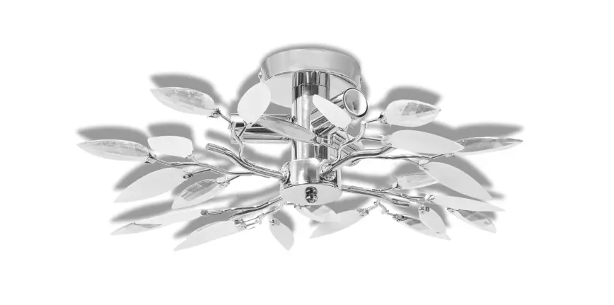 lustra cristal in forma de frunza