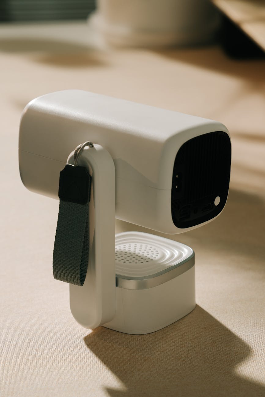 modern portable projector with minimalist design