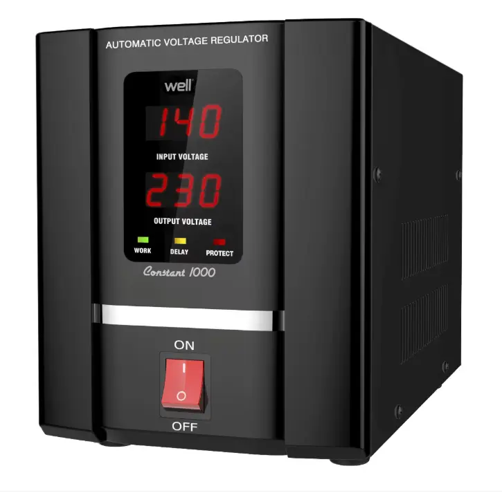 Stabilizator automat de tensiune cu servo motor, Well Constant 1000VA/600W